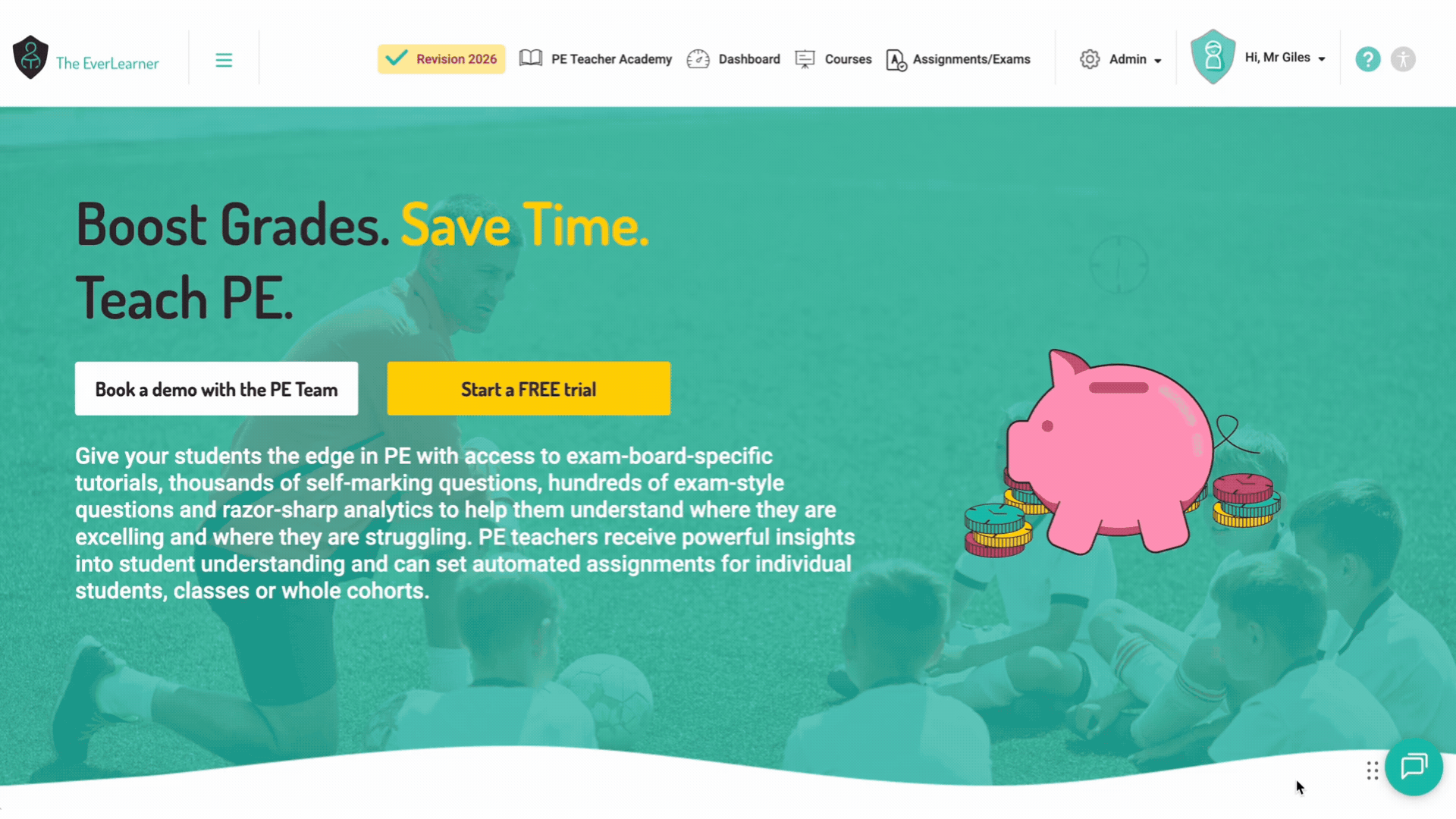 Click on your course